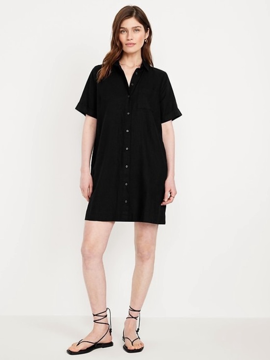 Old Navy Dresses & Skirts - NWT Old Navy Linen-Blend Shirt Dress | Size Large